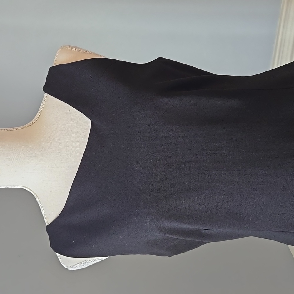NEW EILEEN FISHER ASYMETRIC NECK VISCOSE STRETCH SHEATH DRESS - Picture 3 of 8